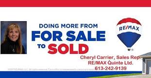 RE/MAX Quinte Ltd., Cheryl Carrier, Sales Rep.,